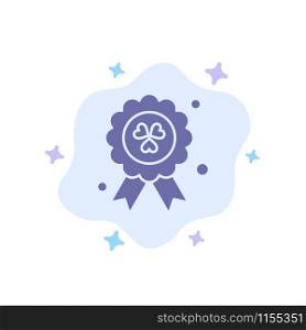 Award, Medal, Ireland Blue Icon on Abstract Cloud Background