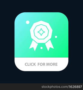 Award, Star, Prize Mobile App Button. Android and IOS Glyph Version