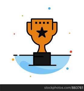 Award, Top, Position, Reward Abstract Flat Color Icon Template