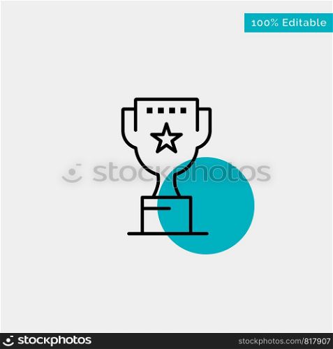 Award, Top, Position, Reward turquoise highlight circle point Vector icon