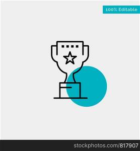 Award, Top, Position, Reward turquoise highlight circle point Vector icon