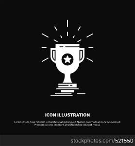 award, trophy, prize, win, cup Icon. glyph vector symbol for UI and UX, website or mobile application. Vector EPS10 Abstract Template background