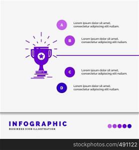 award, trophy, prize, win, cup Infographics Template for Website and Presentation. GLyph Purple icon infographic style vector illustration.. Vector EPS10 Abstract Template background
