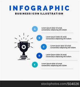 award, trophy, prize, win, cup Infographics Template for Website and Presentation. GLyph Gray icon with Blue infographic style vector illustration.. Vector EPS10 Abstract Template background