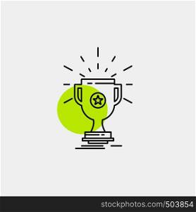 award, trophy, prize, win, cup Line Icon. Vector EPS10 Abstract Template background
