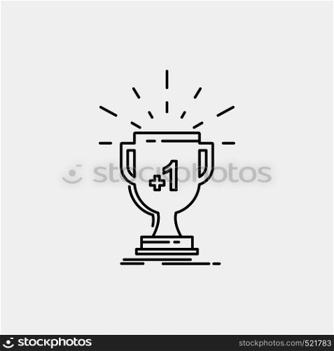 award, trophy, win, prize, first Line Icon. Vector isolated illustration. Vector EPS10 Abstract Template background