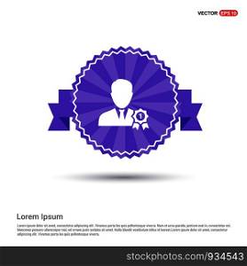 Award user Icon - Purple Ribbon banner