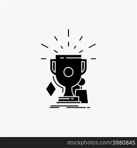 awards, game, sport, trophies, winner Glyph Icon. Vector isolated illustration
