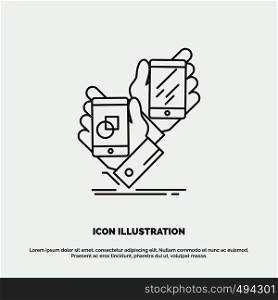 Awareness, brand, package, placement, product Icon. Line vector gray symbol for UI and UX, website or mobile application. Vector EPS10 Abstract Template background