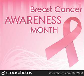 Awareness. Breast cancer awareness month poster. Vector illustration.