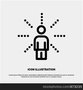 Awareness, Feel, Human, Perception, Sense Line Icon Vector