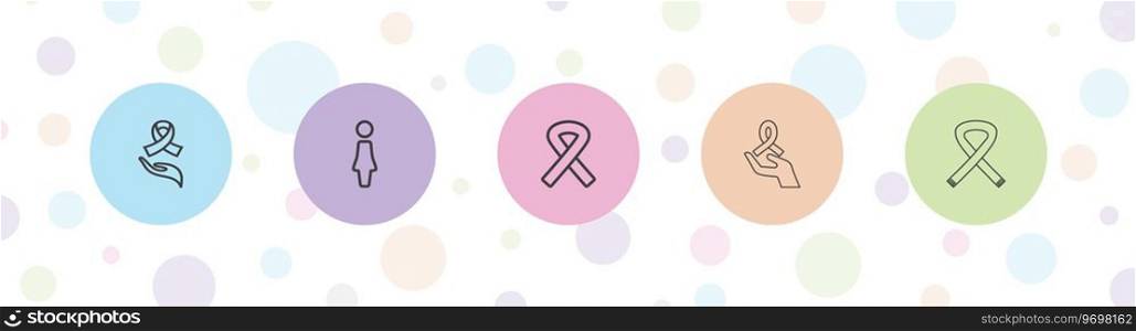 Awareness icons Royalty Free Vector Image