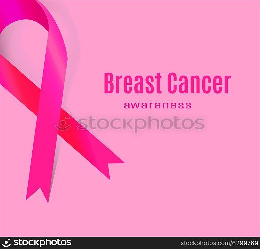 Awareness Pink Ribbon. The International Symbol of the Fight Against Breast Cancer. Vector Illustration. EPS10. Awareness Pink Ribbon. The International Symbol of the Fight Aga