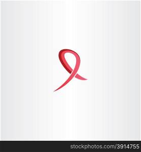 awareness ribbon cancer vector red symbol badge