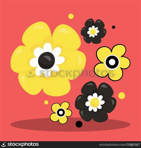 AWESOME, BEE, FLOWERS, 09, Vector, illustration, cartoon, graphic, vecto