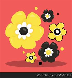 AWESOME, BEE, FLOWERS, 09, Vector, illustration, cartoon, graphic, vecto