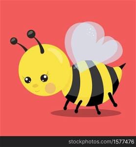 AWESOME, BEE, SIDE, 01, Vector, illustration, cartoon, graphic, vectors,