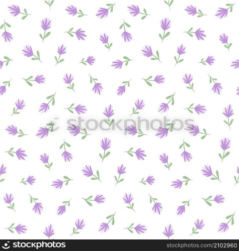 Awesome Cute Beauty Purple Flower Vector Seamless Pattern Design. Great for spring summer, fabric, textile, background, wallpaper, scrap booking, gift wrap, accessories, and clothing.