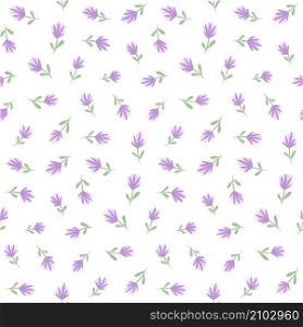 Awesome Cute Beauty Purple Flower Vector Seamless Pattern Design. Great for spring summer, fabric, textile, background, wallpaper, scrap booking, gift wrap, accessories, and clothing.