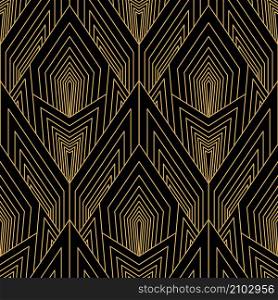 Awesome Elegant Gold Art Deco Vector Seamless Pattern Design. Great for spring summer, fabric, textile, background, wallpaper, scrap booking, gift wrap, accessories, and clothing.