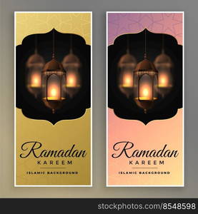 awesome set of ramadan kareem banner