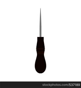 Awl groover shoemaker vector handle tool icon. Work equipment tailor industry illustration