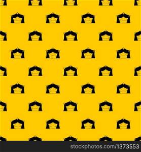 Awning tent pattern seamless vector repeat geometric yellow for any design. Awning tent pattern vector