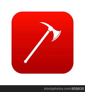Ax icon digital red for any design isolated on white vector illustration. Ax icon digital red