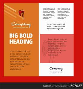 Axe Business Company Poster Template. with place for text and images. vector background
