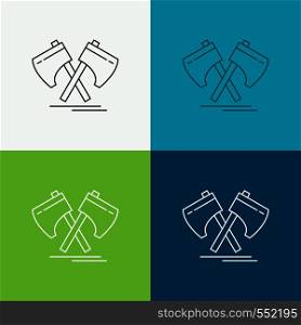 Axe, hatchet, tool, cutter, viking Icon Over Various Background. Line style design, designed for web and app. Eps 10 vector illustration. Vector EPS10 Abstract Template background