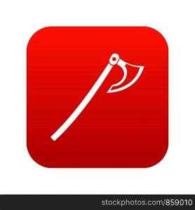 Axe icon digital red for any design isolated on white vector illustration. Axe icon digital red