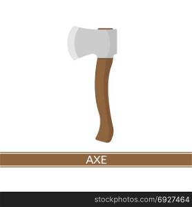 Axe Icon Vector. Axe icon vector icon. Work tool isolated on white background in flat style.