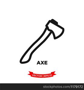 axe icon vector logo template in trendy flat design