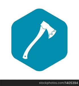 Axe In blood icon. Simple illustration of axe In blood vector icon for web. Axe In blood icon, simple style