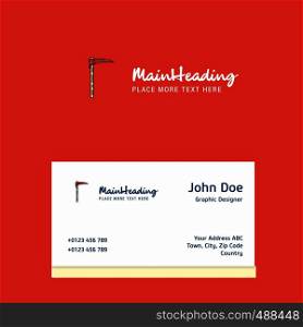 Axe logo Design with business card template. Elegant corporate identity. - Vector