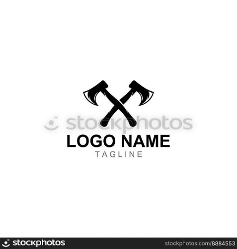 Axe logo/hatchet logo with concept design vector.