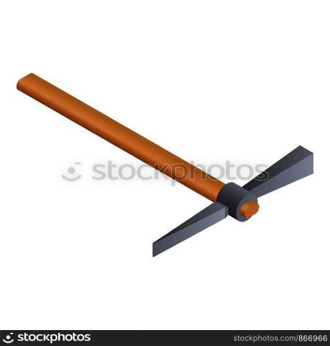 Axe pick icon. Isometric of axe pick vector icon for web design isolated on white background. Axe pick icon, isometric style