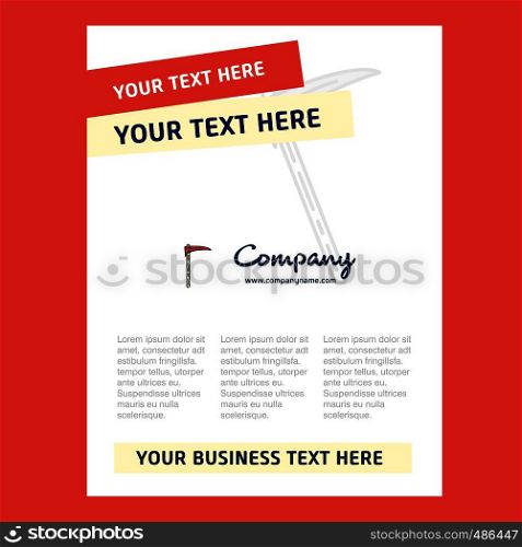 Axe Title Page Design for Company profile ,annual report, presentations, leaflet, Brochure Vector Background