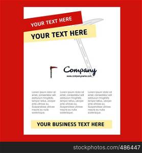 Axe Title Page Design for Company profile ,annual report, presentations, leaflet, Brochure Vector Background