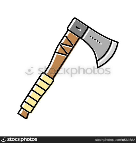 axe viking color icon vector. axe viking sign. isolated symbol illustration. axe viking color icon vector illustration