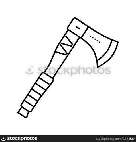 axe viking line icon vector. axe viking sign. isolated contour symbol black illustration. axe viking line icon vector illustration