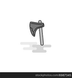 Axe Web Icon. Flat Line Filled Gray Icon Vector