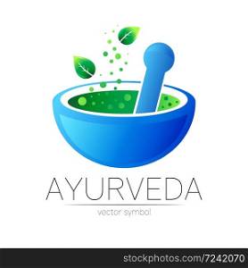 Ayurvedic Creative vector logotype or symbol. Mortar and pestle concept for business, medicine, therapy, pharmacy. Herbal ayurveda Logo Design for label. Simple bowl and leaves. Ayurvedic Creative vector logotype or symbol. Mortar and pestle concept for business, medicine, therapy, pharmacy. Herbal ayurveda Logo Design for label. Simple bowl and leaves.