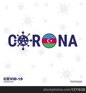Azerbaijan Coronavirus Typography. COVID-19 country banner. Stay home, Stay Healthy. Take care of your own health