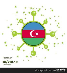 Azerbaijan Coronavius Flag Awareness Background. Stay home, Stay Healthy. Take care of your own health. Pray for Country