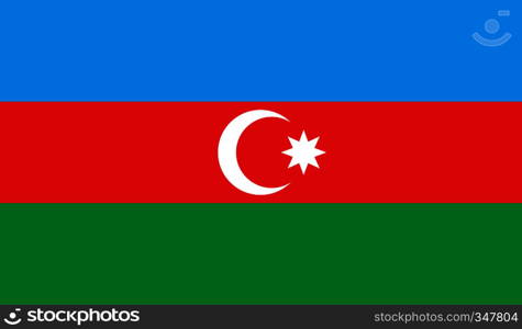 Azerbaijan flag image for any design in simple style. Azerbaijan flag image