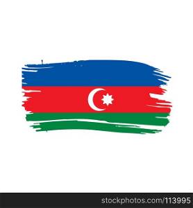 Azerbaijan flag, vector illustration. Azerbaijan flag, vector illustration on a white background
