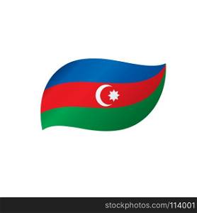 Azerbaijan flag, vector illustration. Azerbaijan flag, vector illustration on a white background