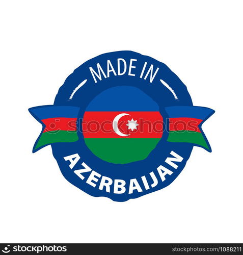 Azerbaijan flag, vector illustration on a white background.. Azerbaijan flag, vector illustration on a white background