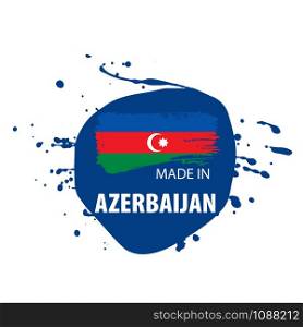 Azerbaijan flag, vector illustration on a white background.. Azerbaijan flag, vector illustration on a white background